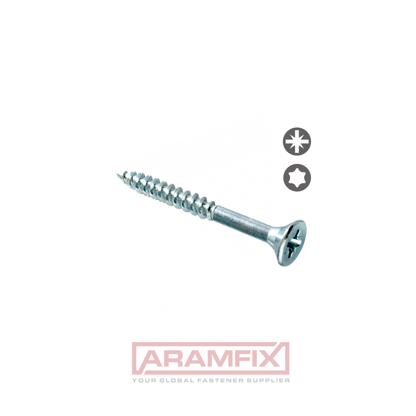 Flat Head Screws with Serrated Thread 4.0 x 30/18mm