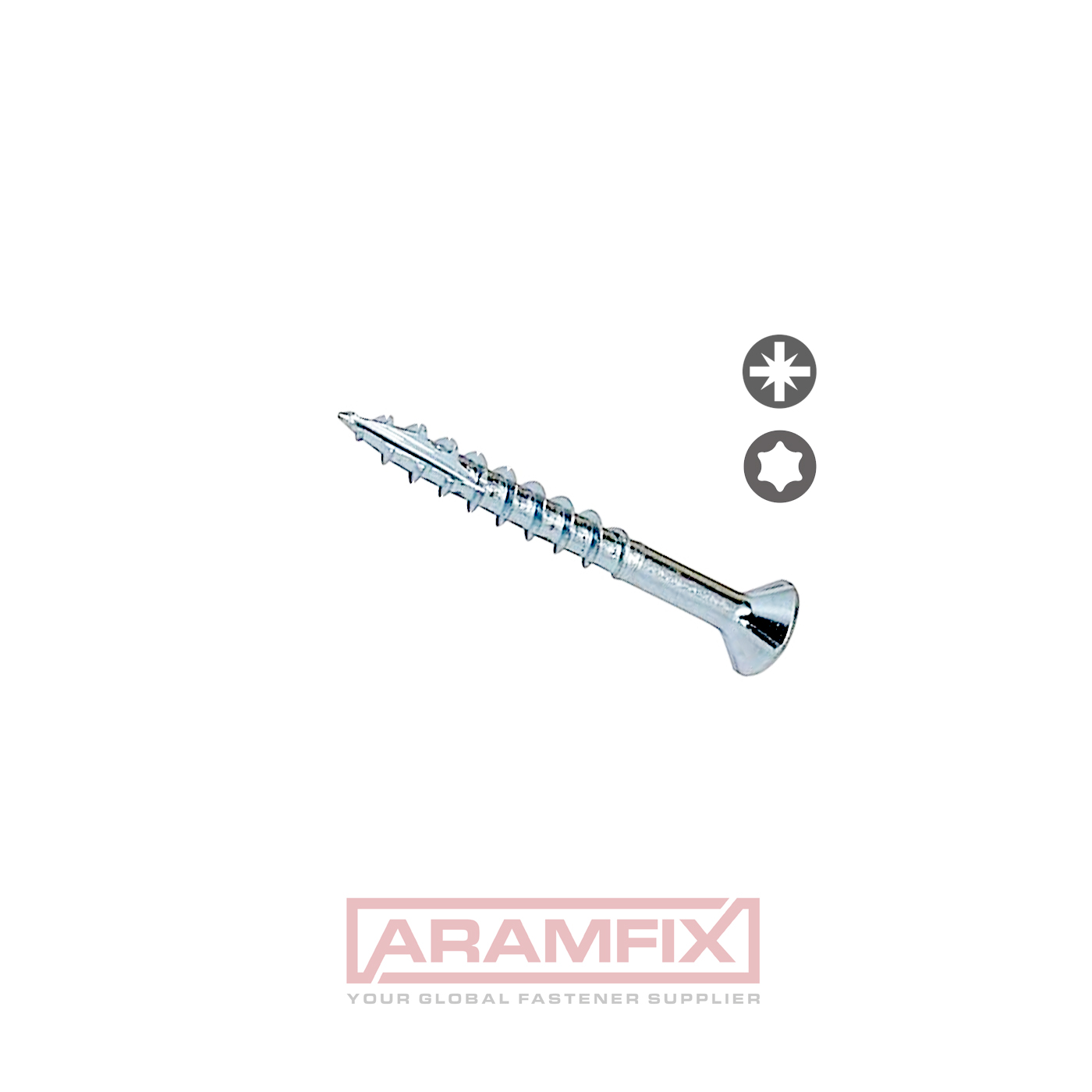 Flat Head Screws with Serrated Thread 6.0 x 40/24mm