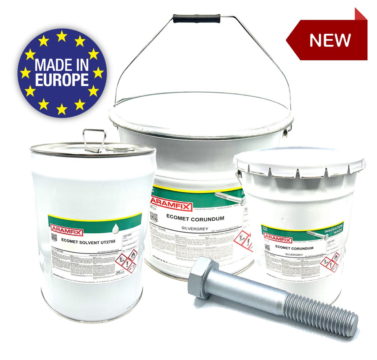 ARAMFIX Ecomet Corundum zinc flake coating products
